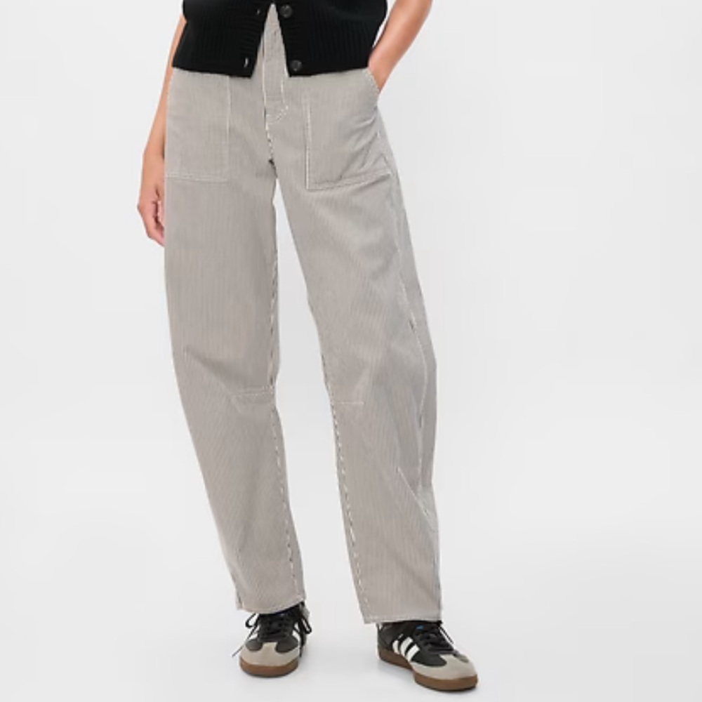 GAP High Rise Barrel Striped Pants - Picture 10 of 10
